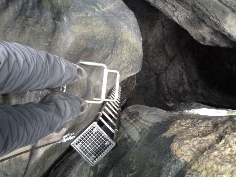 Sächsische Schweiz, Klettersteig Häntzschelstiege