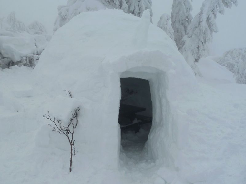 Skilanglauf Norwegen - fertiges Iglu