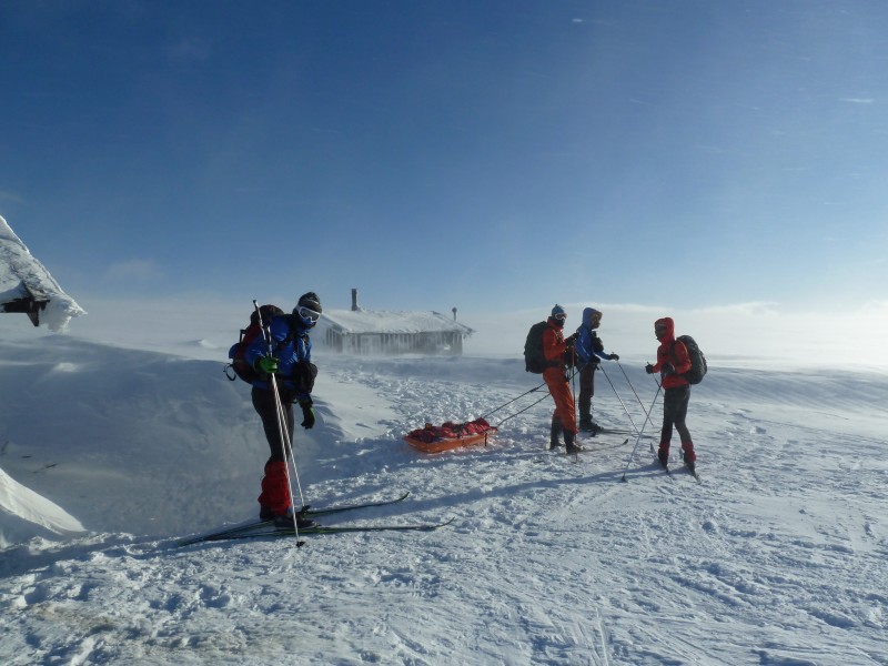 Skilanglauf Norwegen - DNT-Hütte Grahögdbu, Schneesturm